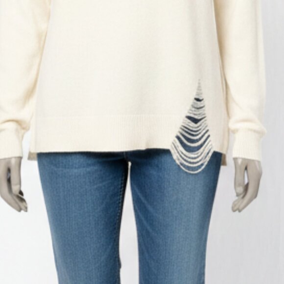 NWT Peace Love World Love Unites Us Americana Sweater Pristine Ivory M - Picture 11 of 13